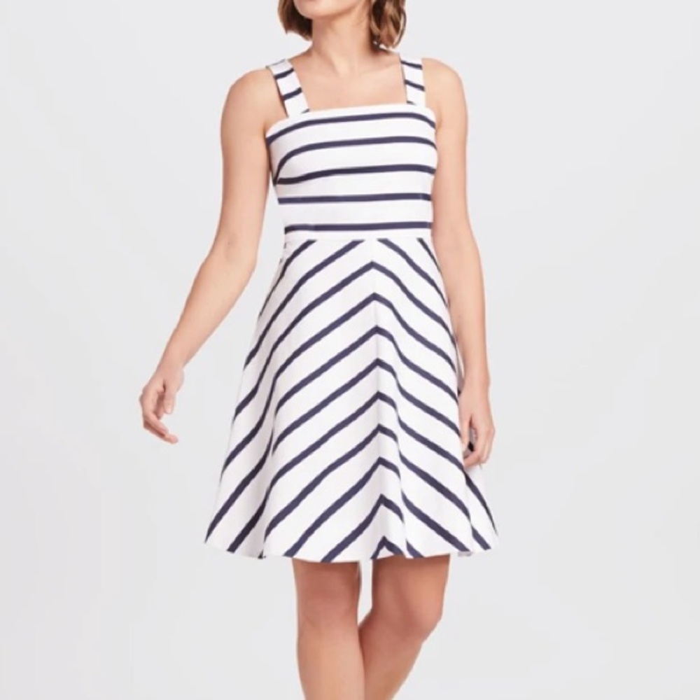 Draper James Stripe A-Line Nassau Navy Stripe